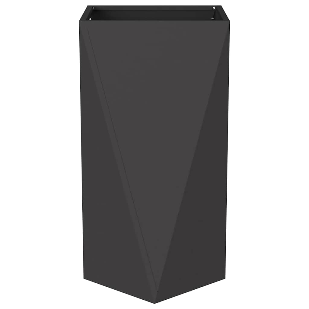 Jardinera 2 Uds. Negro 40 X 40 X 75 Cm Acero_5