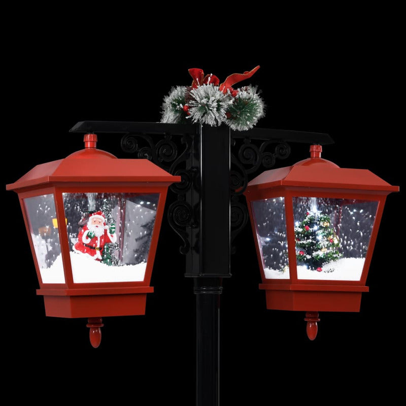 Vidaxl Farola De Navidad Con Papá Noel Pvc Negro Y Rojo 81x40x188 Cm_5