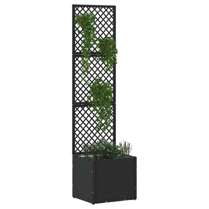 Jardín Enrejado Macetero Negro 35 X 30 X 135 Cm Metal_0