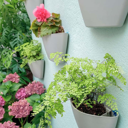 Jardín Vertical Modular Citysens Con Riego Automático De 3 Maceteros – Gris Claro, Polipropileno 100% Reciclado_1