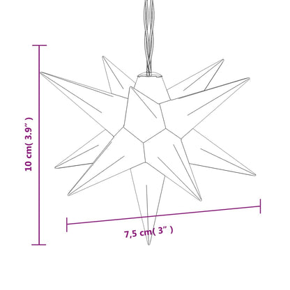 Vidaxl Lámpara De Navidad 10 Leds Blanco 10 Cm_2