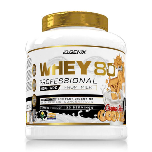 Whey 80 Profesional - 1kg - Crema Rica Cookies - Proteina De Suero Whey - Io.genix_0