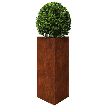 Jardineras Triangulares 2 Uds Acero Oxidado 40x34,5x75 Cm_3