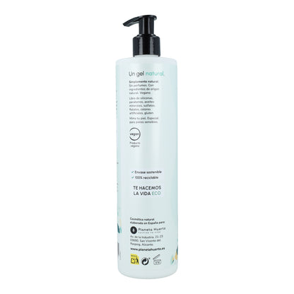 Pacote de cosméticos sem fragrância Planeta Huerto: Gel, Champô e Condicionador