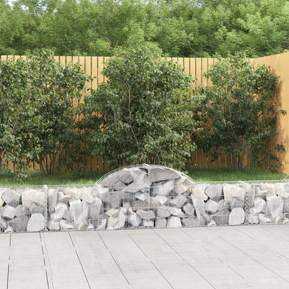 Cestas De Gaviones 6 Uds Forma De Arco Hierro 200x30x40/60 Cm_1