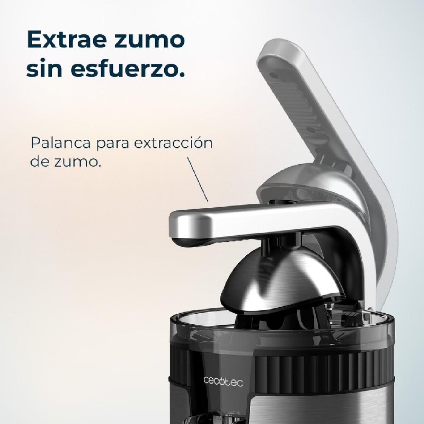 Exprimidor Eléctrico De Brazo Para Naranjas Y Cítricos Xqueeze Retrojuice 600 Steel. 600w, Estilo Retro, Filtro De Acero Inoxidable, Cono De Plástic_4