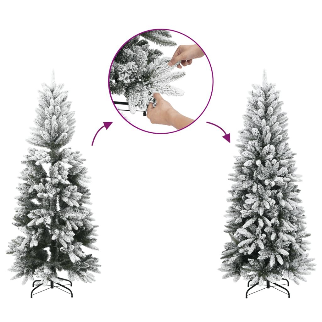 Vidaxl Árbol De Navidad Artificial Con Nieve Pvc Y Pe 180 Cm_3