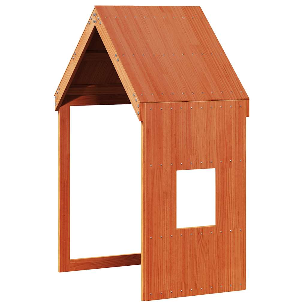 Techo De Cama Infantil Madera Maciza Pino Marrón 60x89x134,5 Cm_0