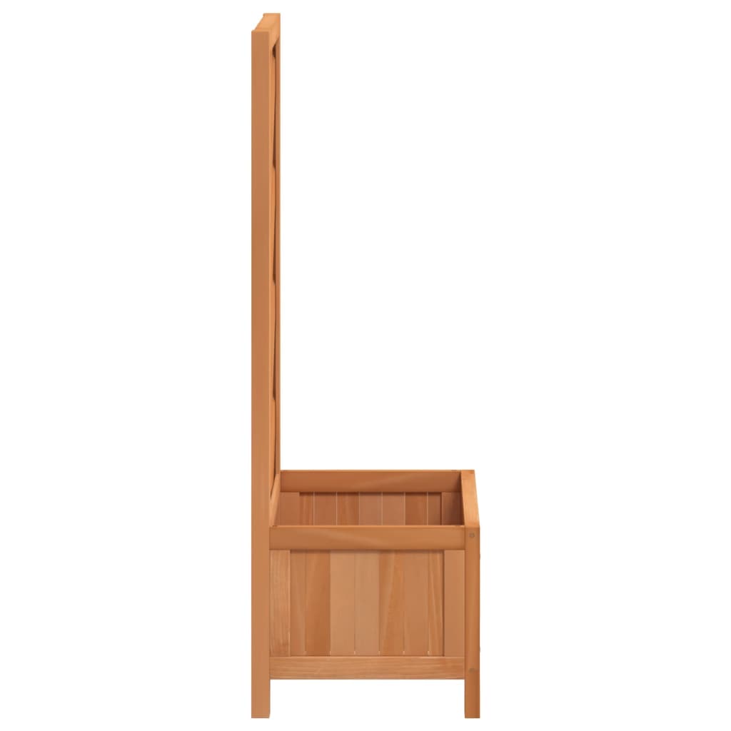 Jardinera Con Enrejado Marrón 40x30x90 Cm Madera Maciza De Abeto_4