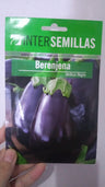 Berinjela Sementes Envelope Preto Round Beauty