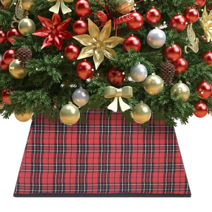 Vidaxl Falda Del Árbol De Navidad Roja Y Negra 48x48x25 Cm_1