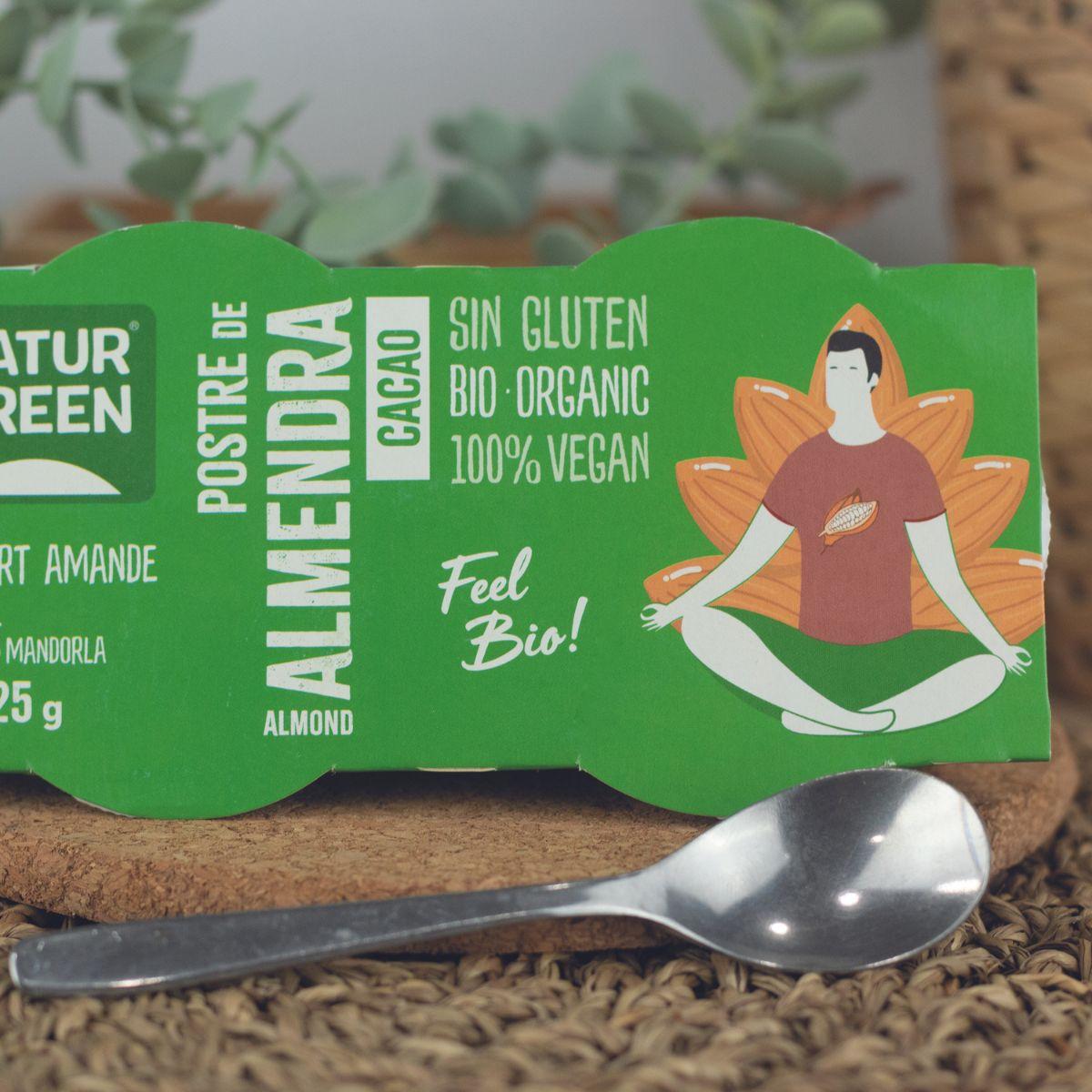 Sobremesa de Amêndoa e Cacau NaturGreen, 2 x 125 g