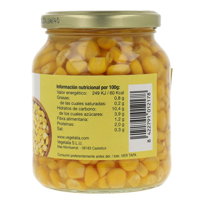 Milho doce biológico em frasco de vidro Vegetalia 350 gr 