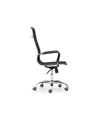 Sillón Giratorio Letter En Simil Piel Negro, 106-116 Cm(alto)64 Cm(ancho)64 Cm(largo)_2