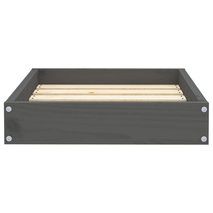Vidaxl Cama Para Perros Madera Maciza De Pino Gris 51,5x44x9 Cm_3