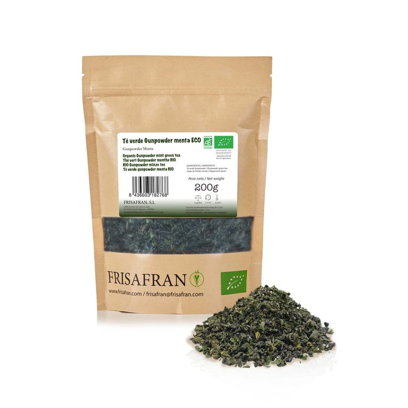 Té Verde Gunpowder Menta Ecológico Granel - Calidad Y Sabor | Frisafran 200 G_1