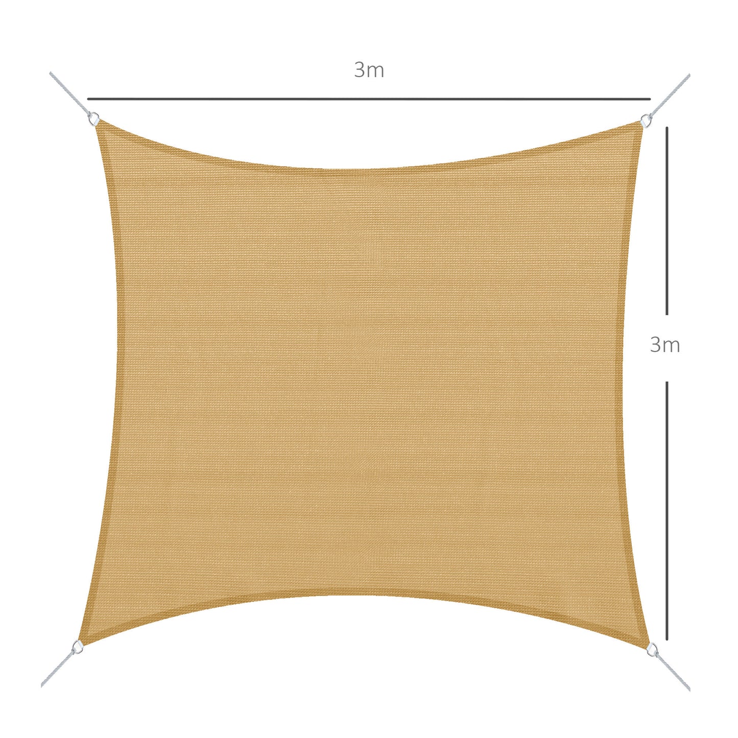 Outsunny Toldo De Vela Sombrilla Parasol Rectángulo Tejido De Poliester 185 G/m²_2