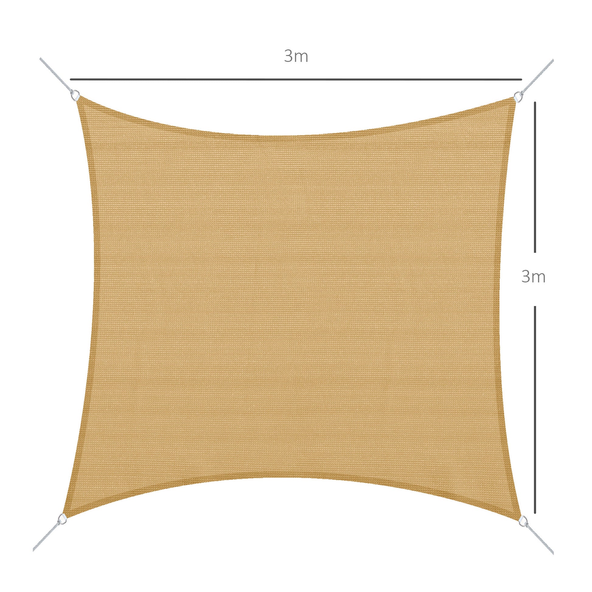 Outsunny Toldo De Vela Sombrilla Parasol Rectángulo Tejido De Poliester 185 G/m²_2