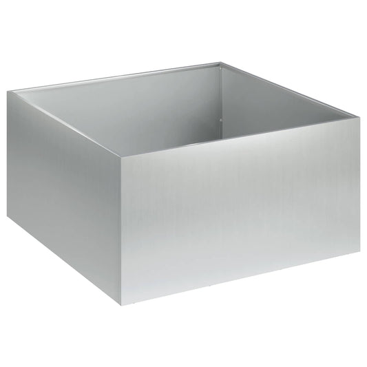 Macetero De Jardín Plateado 60 X 60 X 30 Cm Acero Galvanizado_0