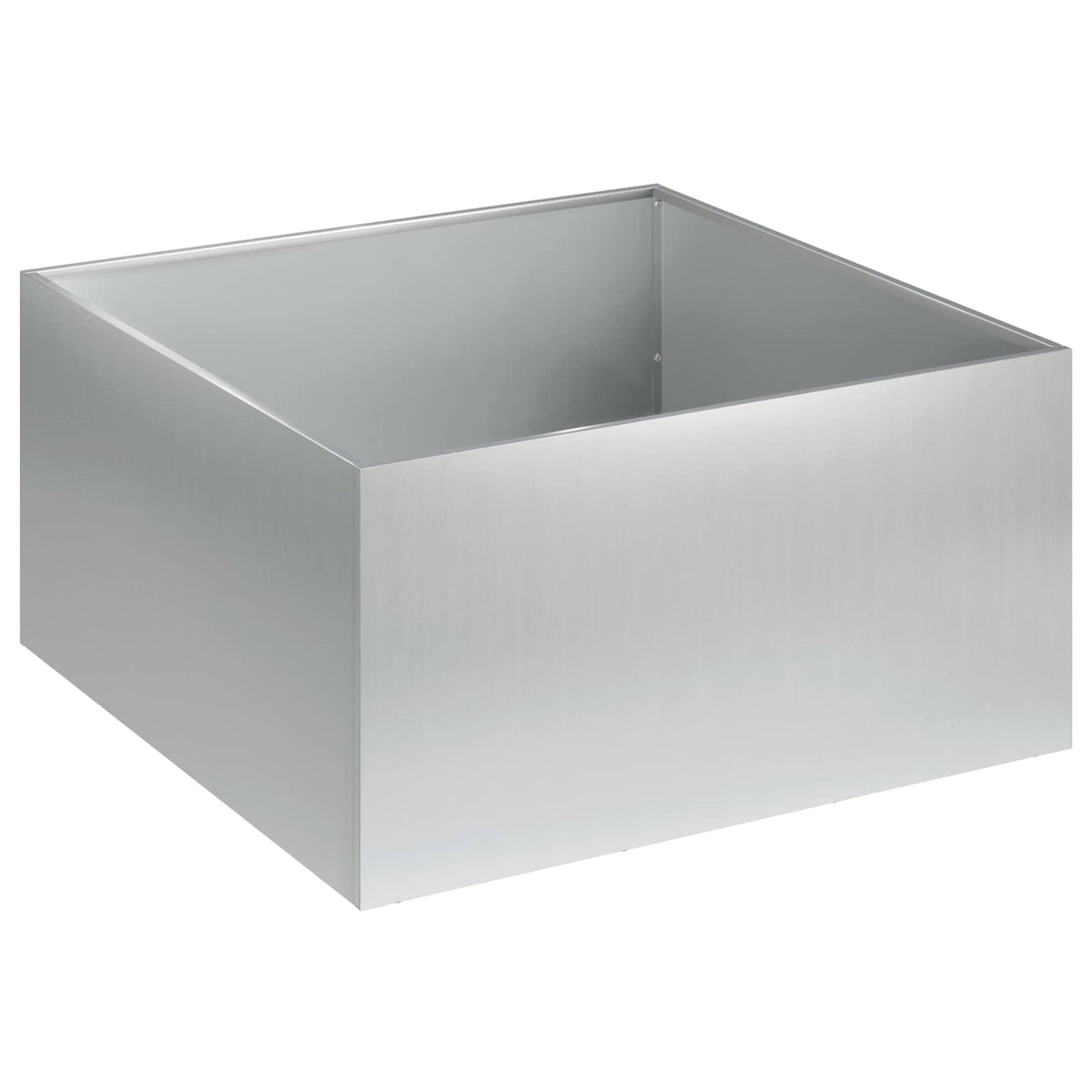 Macetero De Jardín Plateado 40 X 40 X 30 Cm Acero Galvanizado_0