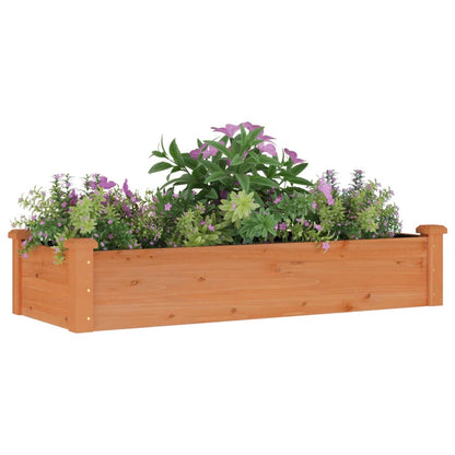 Jardinera Arriate Forro Madera Maciza Abeto Marrón 120x45x25 Cm_2