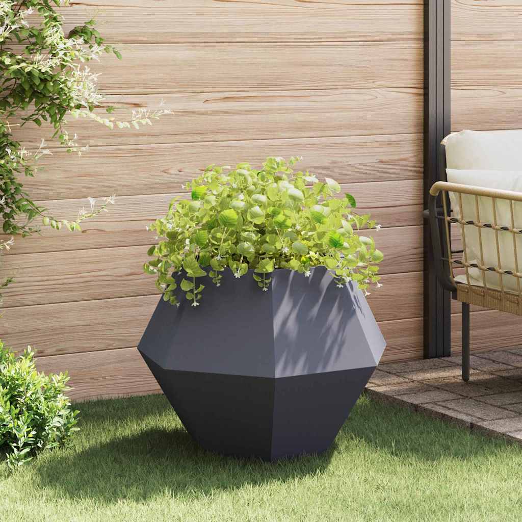 Jardinera 2 Uds. Gris Antracita 75 X 75 X 60 Cm Acero_3