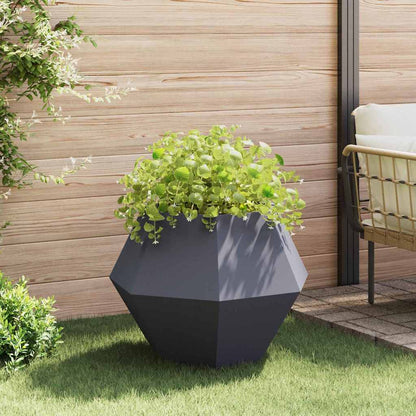 Jardinera 2 Uds. Gris Antracita 75 X 75 X 60 Cm Acero_3