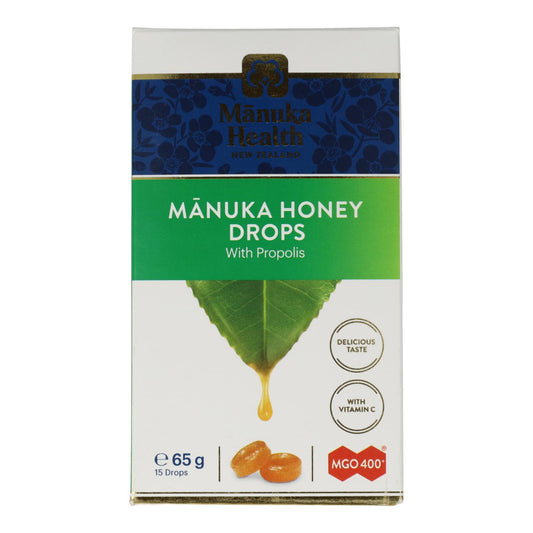 Rebuçados de mel de Manuka (MGO 400+) e própolis, 15 unidades