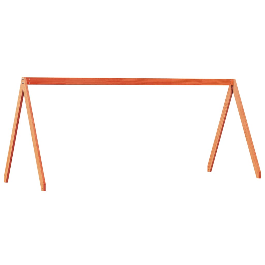 Techo De Cama Infantil Madera Maciza Pino Marrón 199x95,5x88 Cm_0