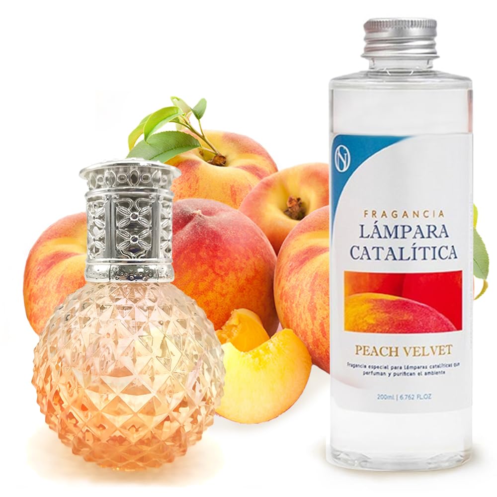 Lámpara Catalítica Orange Diamonds + Aroma Peach Velvet 500 Ml - Elimina Malos Olores, Impurezas Y Perfuma_0