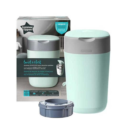 Balde de fraldas verde Twist&amp;Click