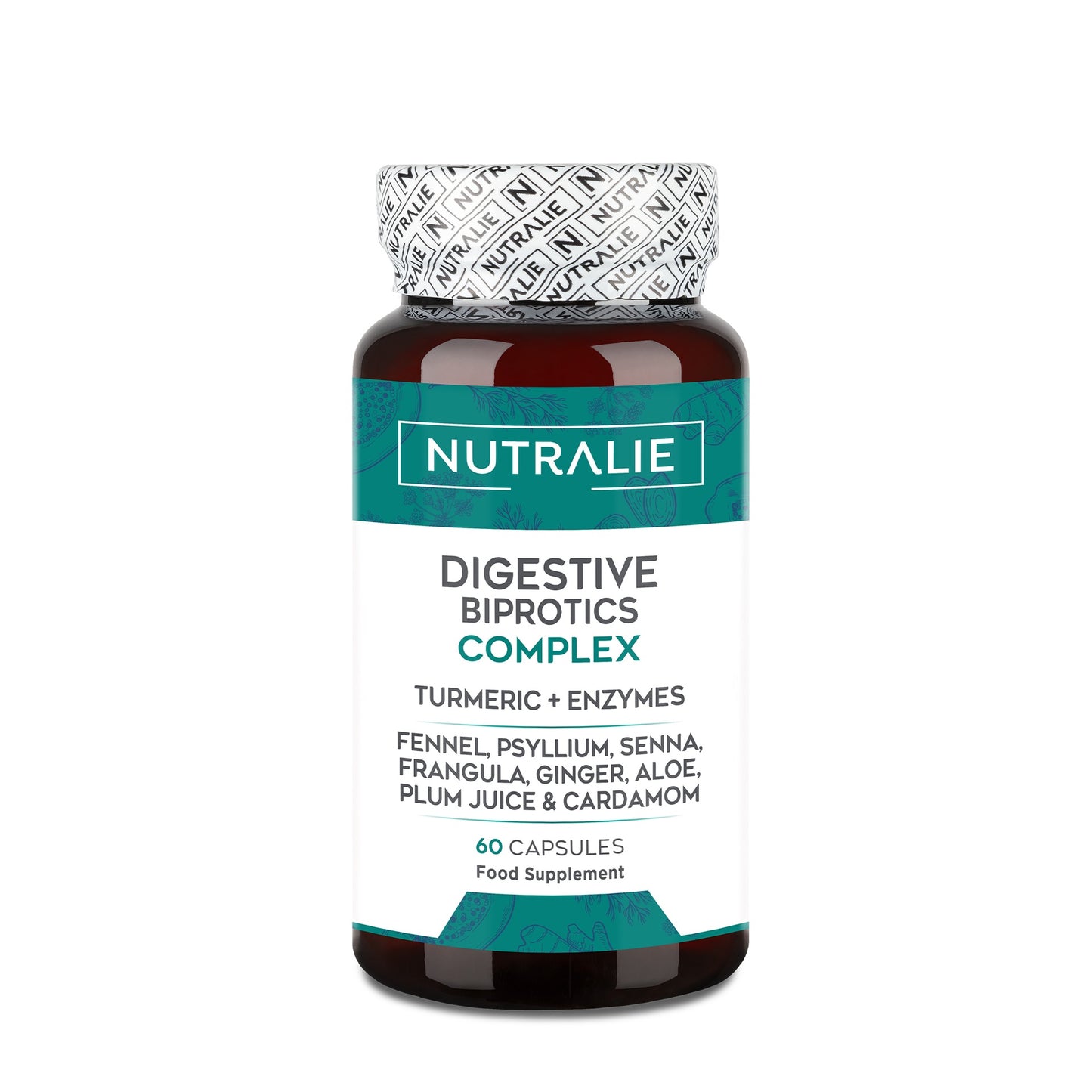 Complexo Digestivo Probiótico + Cúrcuma, Nutralie, 60 Cápsulas