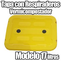 Tampa com aberturas para vermicompostor