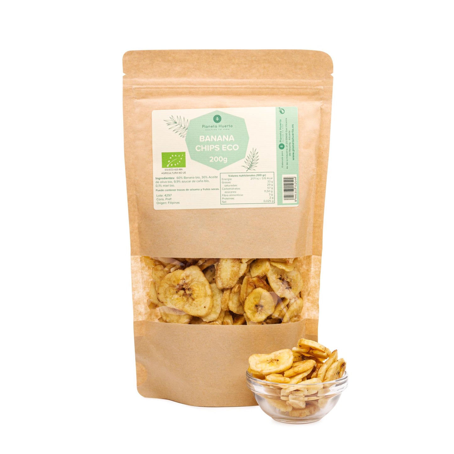 Lascas de banana ECO Planeta Huerto 200 g
