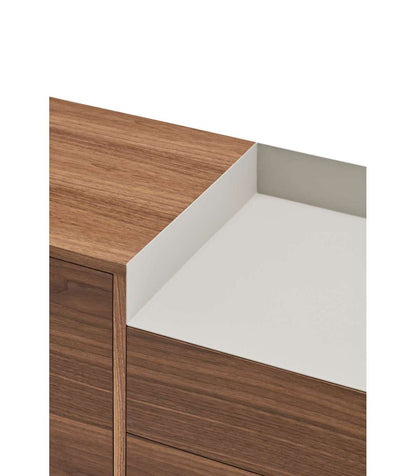 Mueble Aparador Para Comedor Modelo Valley 3 Puertas 3 Cajones Acabado Nogal/gris Claro, 4_1