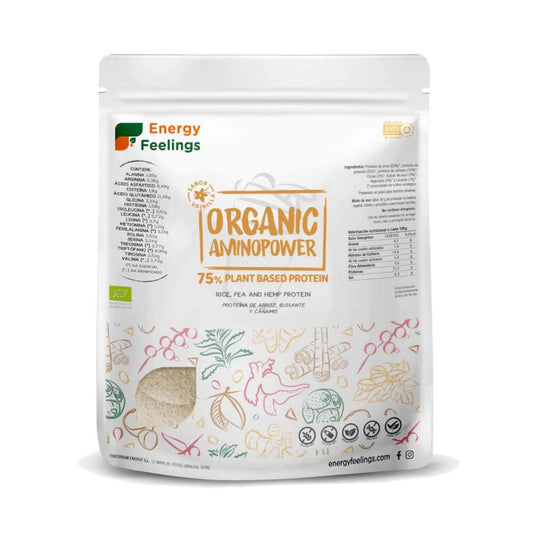 Aminopower ECO 75% baunilha biológico Energy Feelings 500 g