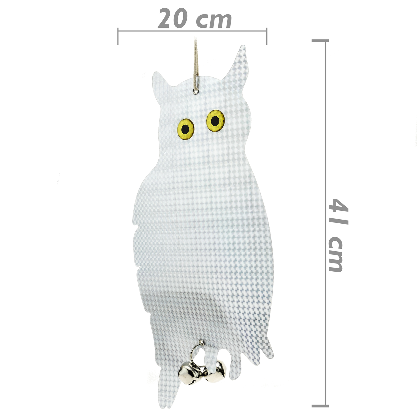 Ahuyentador De Aves Repelente De Pájaros Espantapájaros Tipo Búho Reflectante Y Cascabeles 2-pack_1
