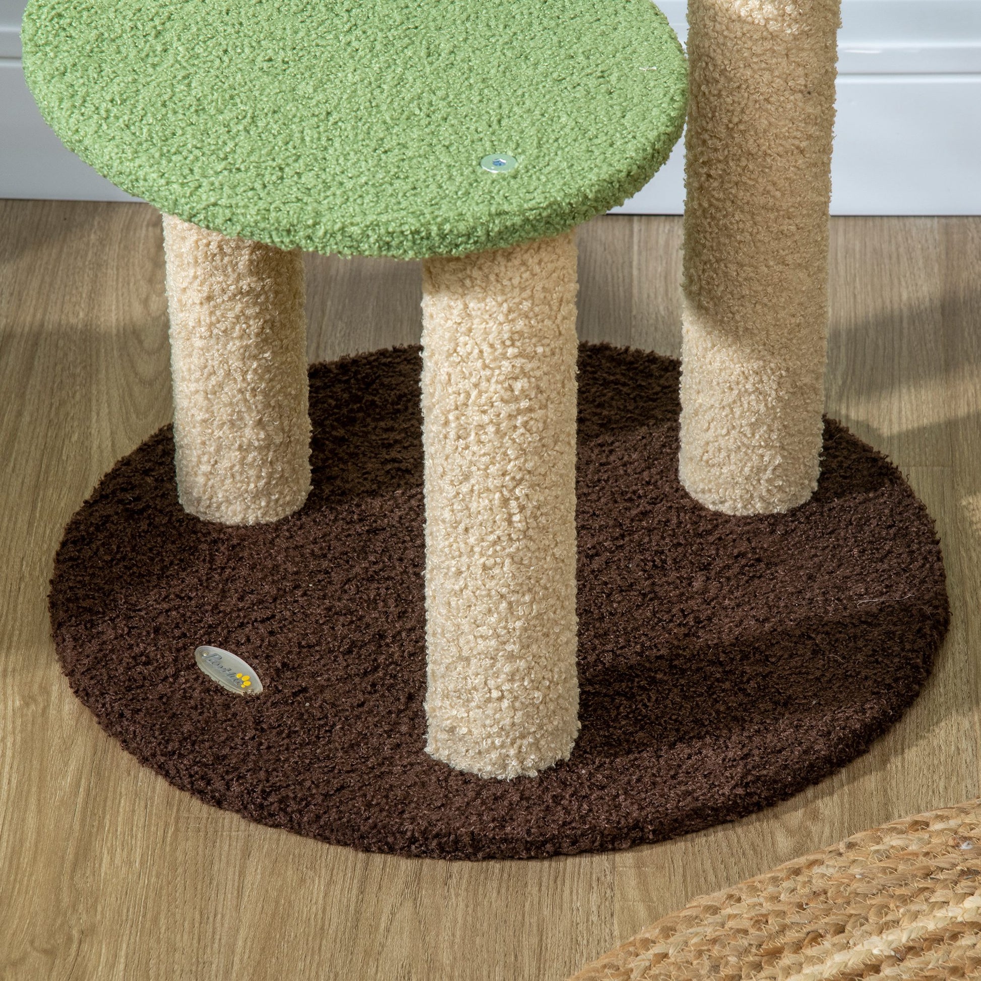 Pawhut Árbol Rascador Para Gatos Altura 83 Cm Con Cama Forma De Aguacate Y Bola_3
