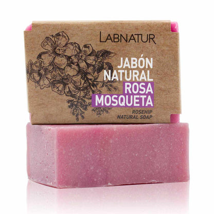 Jabón Natural Rosa Mosqueta Labnatur 100 g | Regenera y Suaviza | Piel con Marcas | Vegano_0