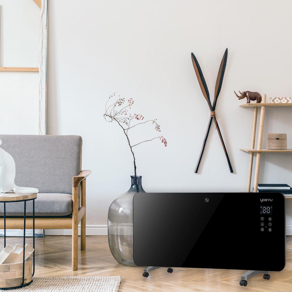 Yoevu Radiador Bajo Consumo 1500w Programable Control App Wifi Negro_5