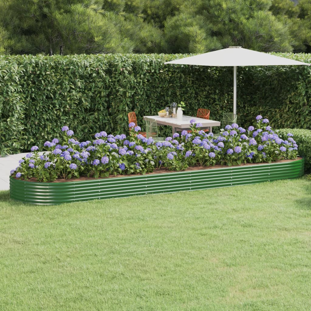 Jardinera Arriate Acero Galvanizado Verde 523x140x36 Cm_1