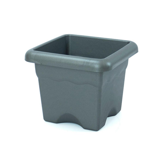 Vaso quadrado em terracota cor antracite 33 x 33 x 27 cm