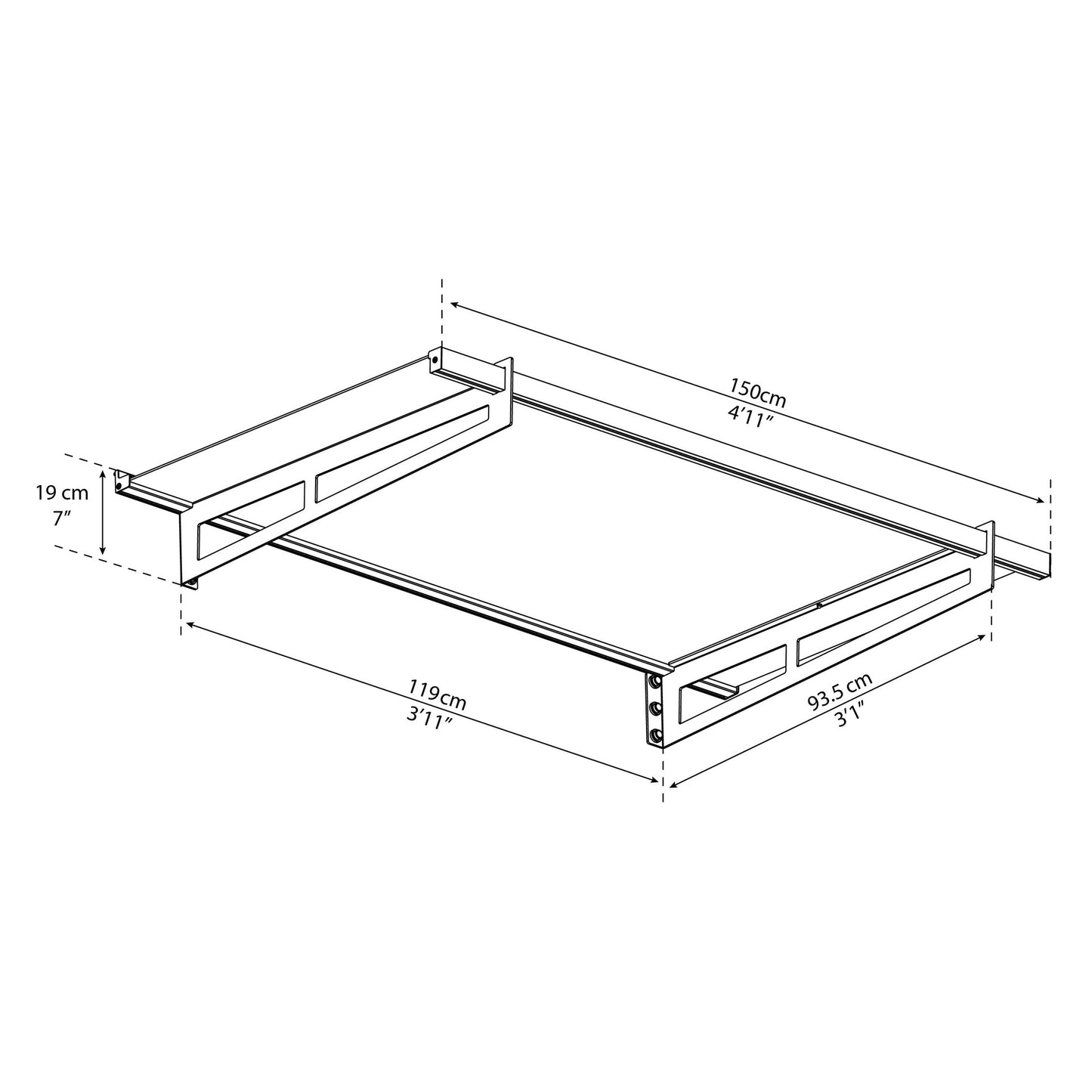 Marquise de porta Bremen 150x93 cm 