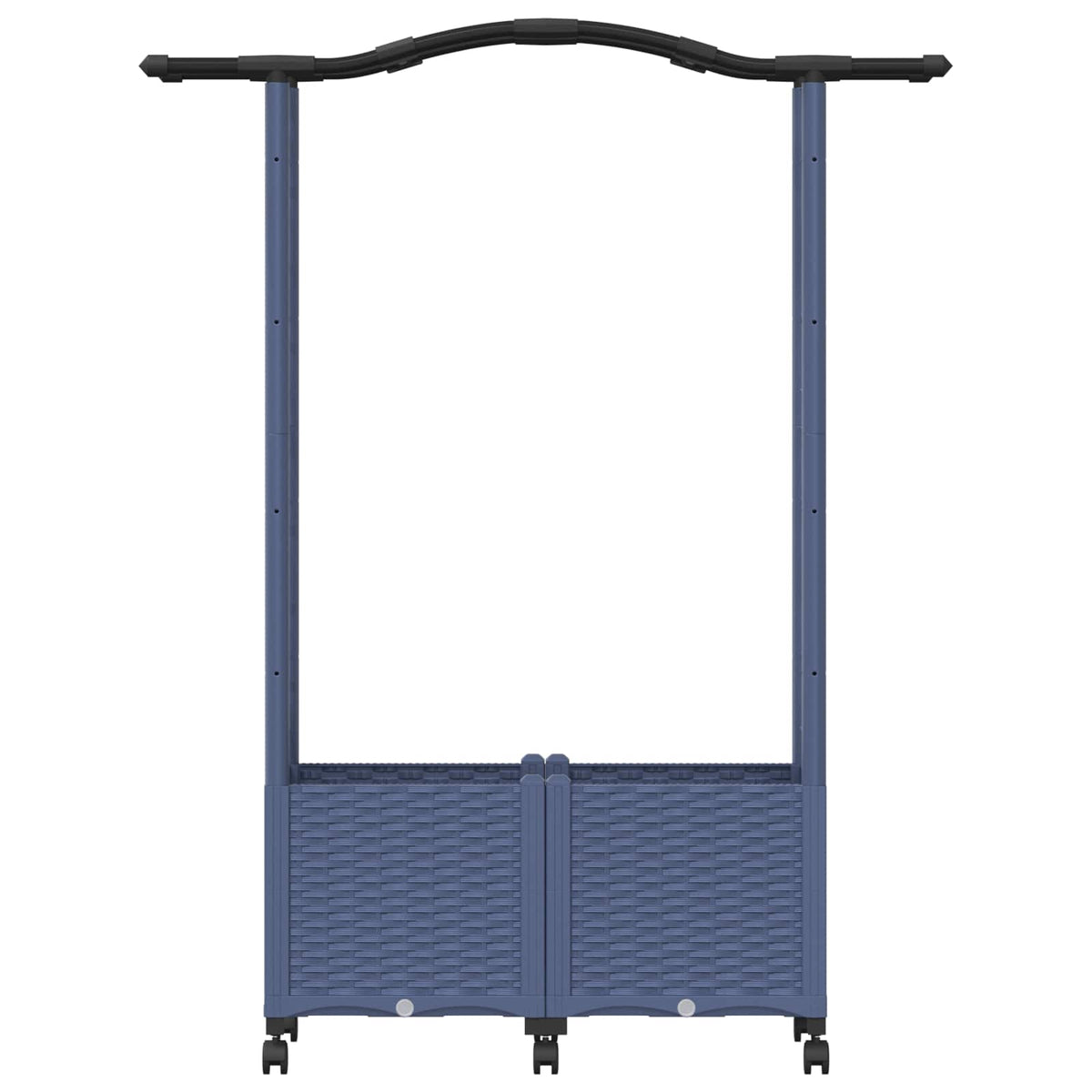 Cama Elevada Con Trellis Y Techo Gris 125 X 40 X 144 Cm Pp_3