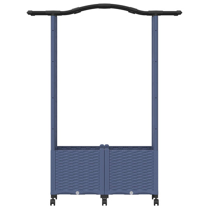 Cama Elevada Con Trellis Y Techo Gris 125 X 40 X 144 Cm Pp_3