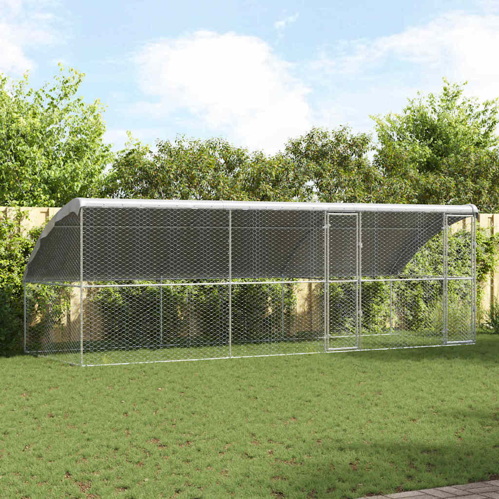 Refugio Para Perros 3 Pcs Plateado 6 X 2 X 2 M_1