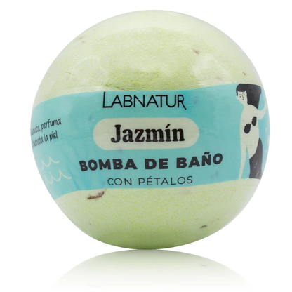 Bomba de Baño Jazmín con Pétalos Labnatur 140 g | Aroma Floral y Delicado | Hidrata, Suaviza y Perfuma | Vegana_0