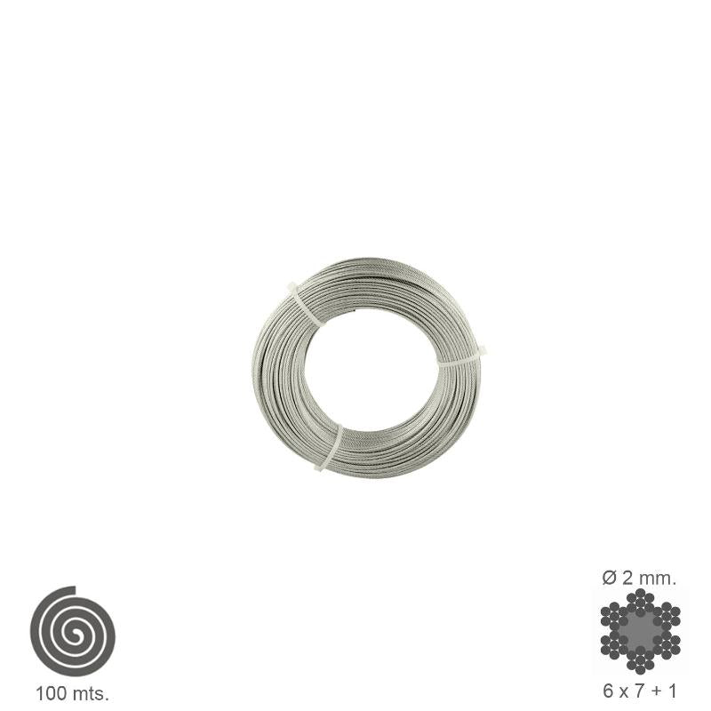 Cable Galvanizado   2 Mm. (rollo 100 Metros) No Elevacion_0