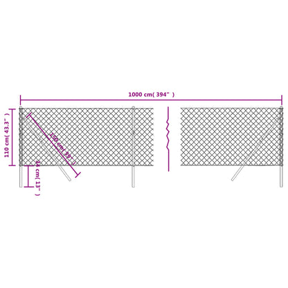 Cerca De Alambre Verde 1,1x10 M / Vetonek_1