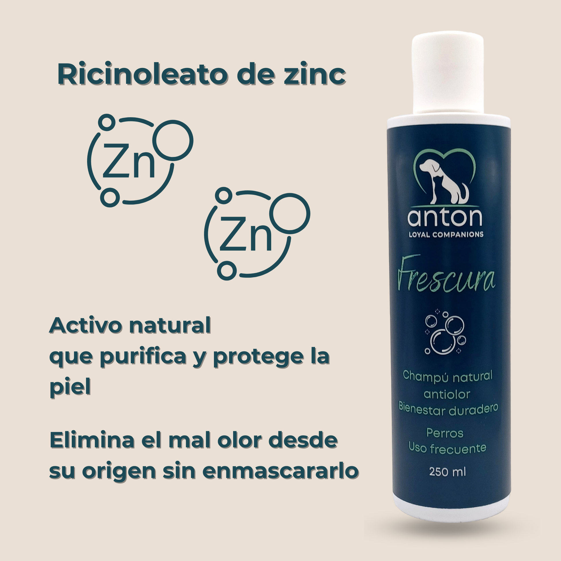Champú natural para el control de olores en perros – Pack 3 x 250 ml_3